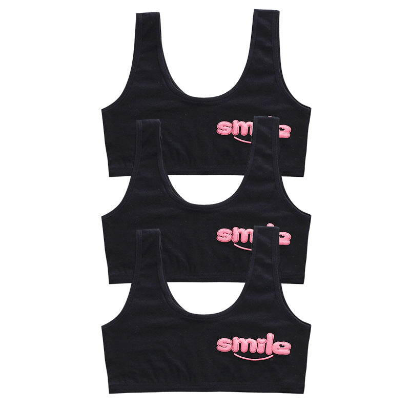 bra Girls' Bra 7-14 Years Old Children's Developmental Period Small Vest Underwear Double Layer Camisole Cotton Export Middle School Girls