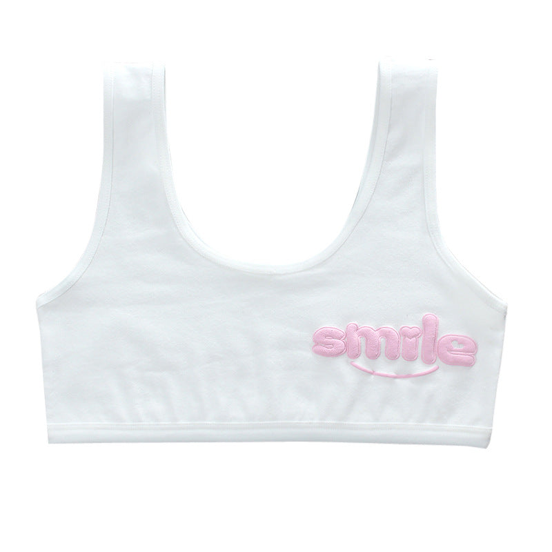 bra Girls' Bra 7-14 Years Old Children's Developmental Period Small Vest Underwear Double Layer Camisole Cotton Export Middle School Girls