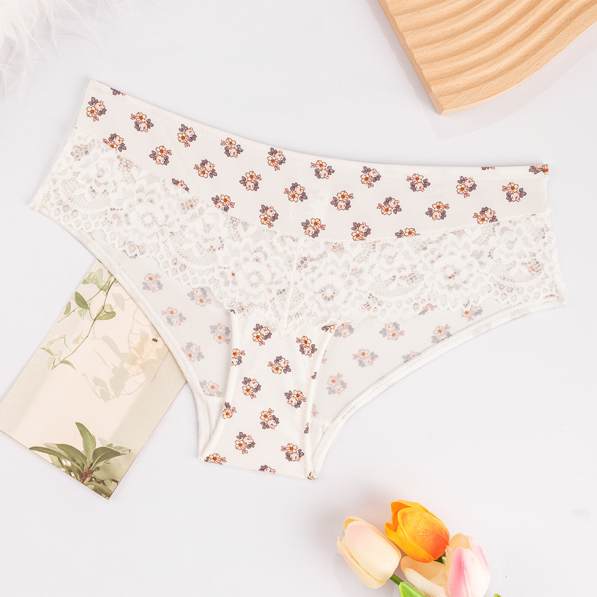 bra European and American Foreign Trade Sexy Lace Lingerie Nylon Printed Breathable Quick-Dry Small Chest Push-Up Women's Bra Set