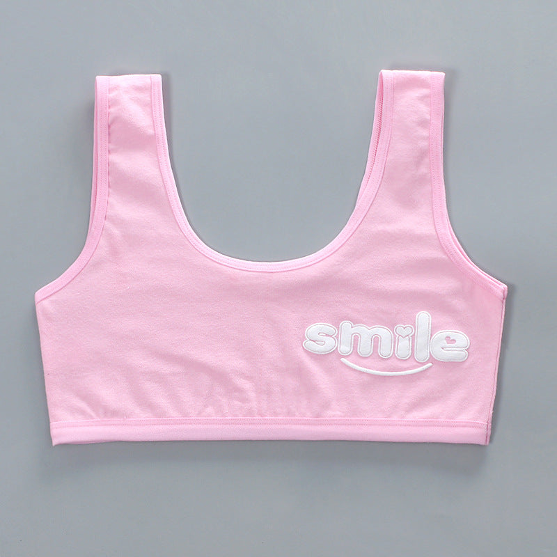 bra Girls' Bra 7-14 Years Old Children's Developmental Period Small Vest Underwear Double Layer Camisole Cotton Export Middle School Girls