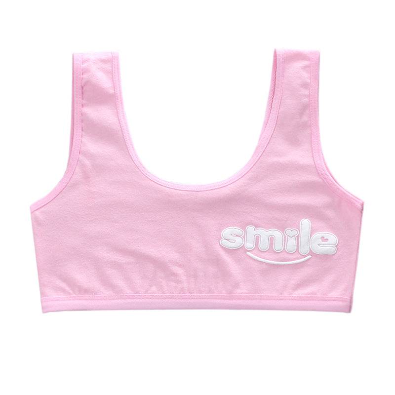 bra Girls' Bra 7-14 Years Old Children's Developmental Period Small Vest Underwear Double Layer Camisole Cotton Export Middle School Girls