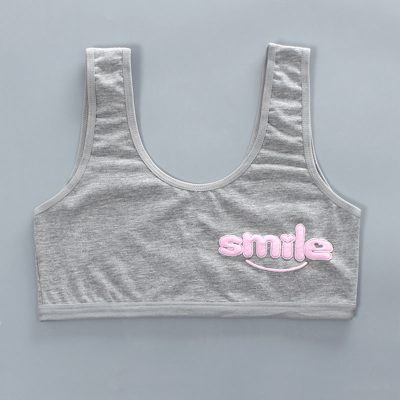 bra Girls' Bra 7-14 Years Old Children's Developmental Period Small Vest Underwear Double Layer Camisole Cotton Export Middle School Girls