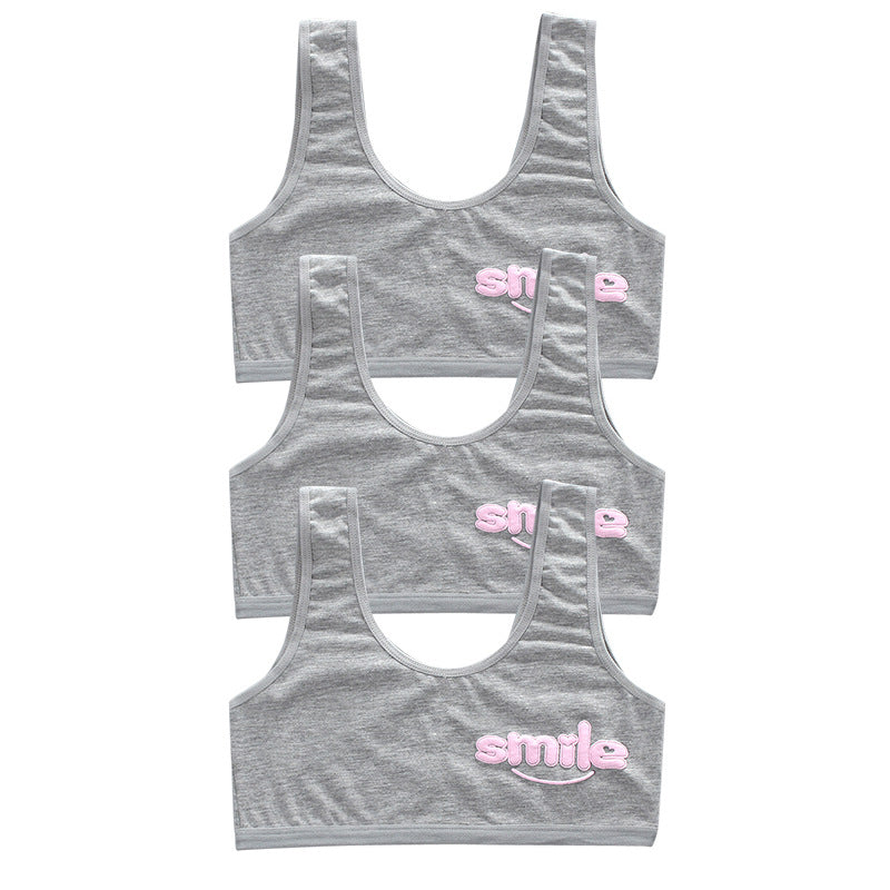 bra Girls' Bra 7-14 Years Old Children's Developmental Period Small Vest Underwear Double Layer Camisole Cotton Export Middle School Girls