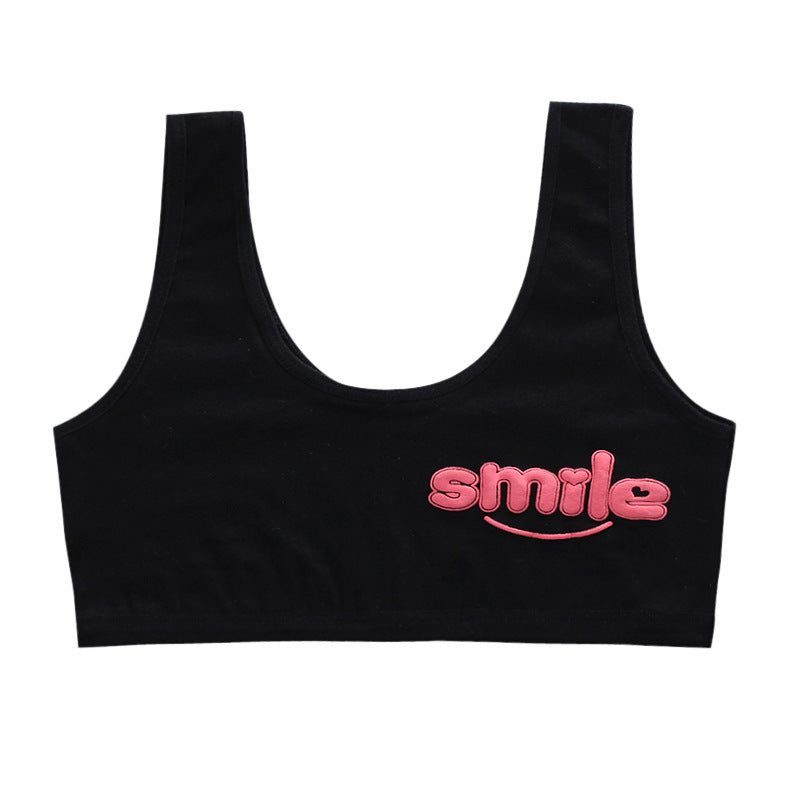 bra Girls' Bra 7-14 Years Old Children's Developmental Period Small Vest Underwear Double Layer Camisole Cotton Export Middle School Girls