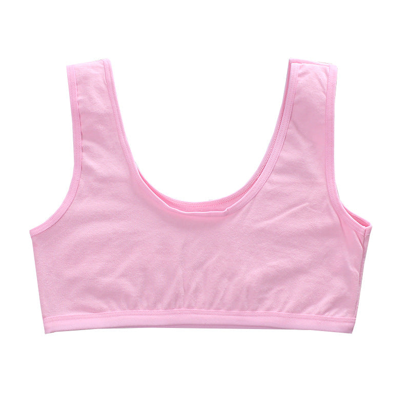 bra Girls' Bra 7-14 Years Old Children's Developmental Period Small Vest Underwear Double Layer Camisole Cotton Export Middle School Girls