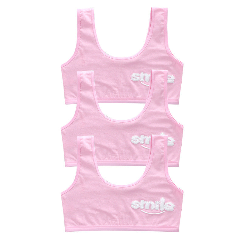 bra Girls' Bra 7-14 Years Old Children's Developmental Period Small Vest Underwear Double Layer Camisole Cotton Export Middle School Girls