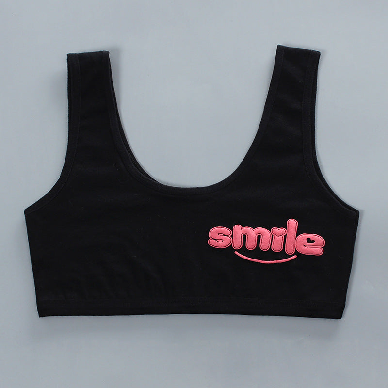 bra Girls' Bra 7-14 Years Old Children's Developmental Period Small Vest Underwear Double Layer Camisole Cotton Export Middle School Girls