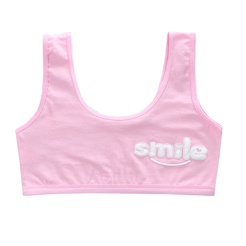 bra Girls' Bra 7-14 Years Old Children's Developmental Period Small Vest Underwear Double Layer Camisole Cotton Export Middle School Girls