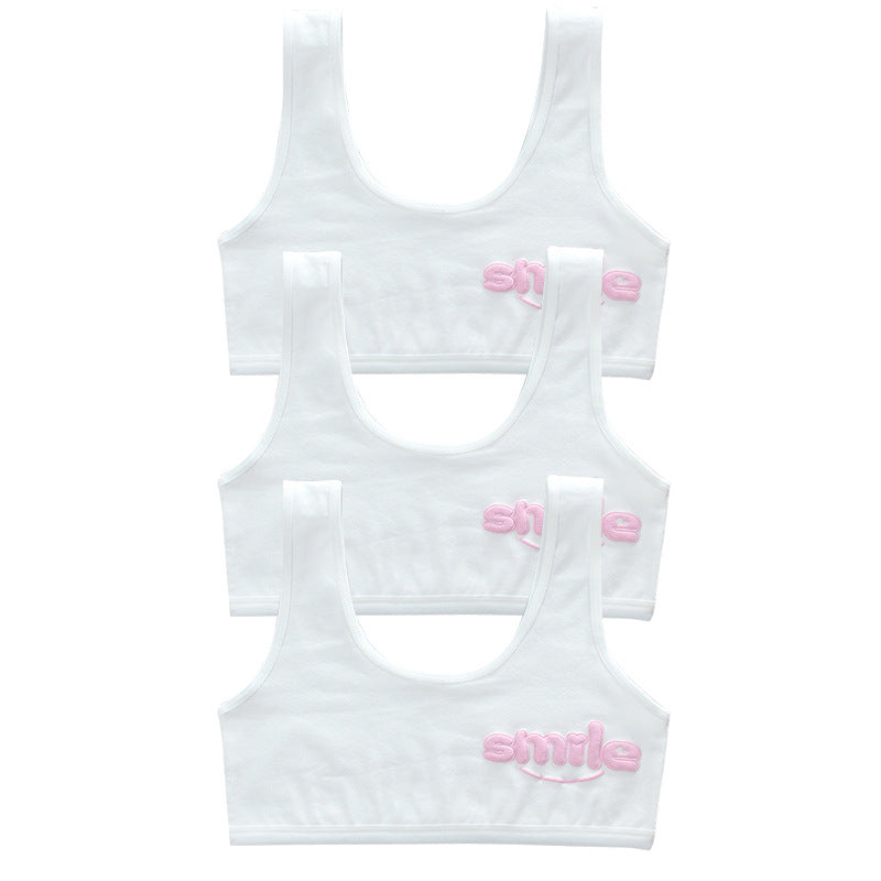 bra Girls' Bra 7-14 Years Old Children's Developmental Period Small Vest Underwear Double Layer Camisole Cotton Export Middle School Girls