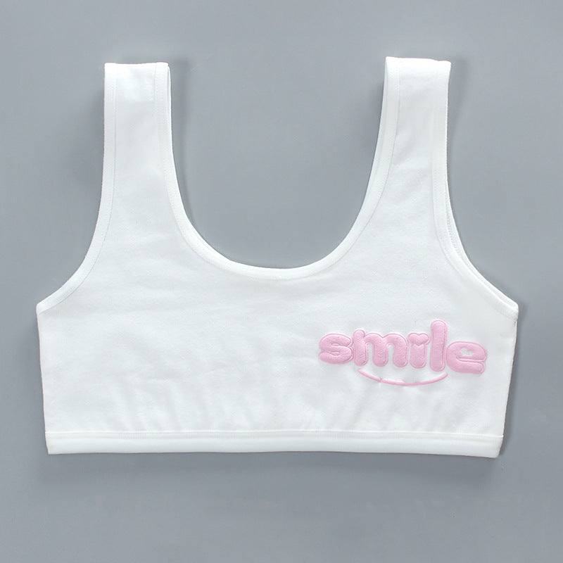 bra Girls' Bra 7-14 Years Old Children's Developmental Period Small Vest Underwear Double Layer Camisole Cotton Export Middle School Girls