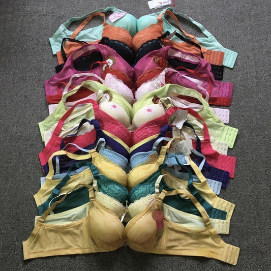 YY-07 Mixed stock ladies lace bra top collection side breast women underwear