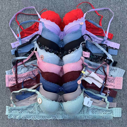 YY-03 Assorted underwire lace bras, European and American style, A, B, and C cup bras