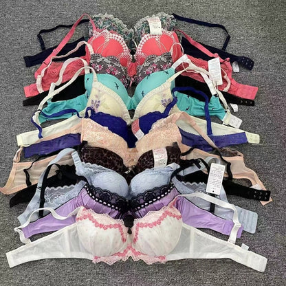 YY-04 Mixed bra sexy embroidered lace comfortable mixed adjustment girl underwear European and American Mixed