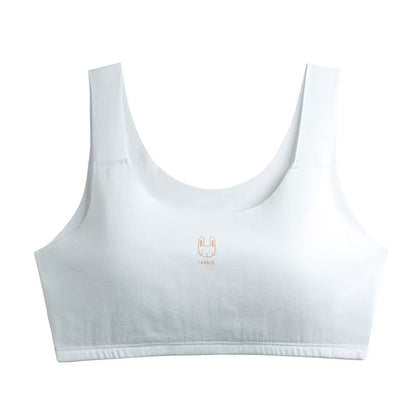 Underwear for Girls, Junior High School Students, Developmental Period, Free-Cut Padded Style, Teenage Girls' Tank Top Underwear, Teenage Girls' Bra 8100