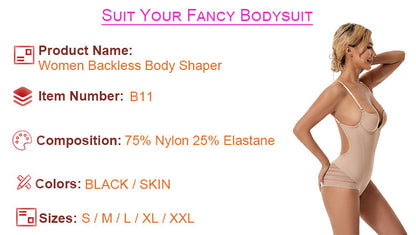 Cross-Border Sexy Backless One-Piece Shapewear for Women, U-Shaped Back Beauty Dress, Inner Wear, Tummy Control Corset