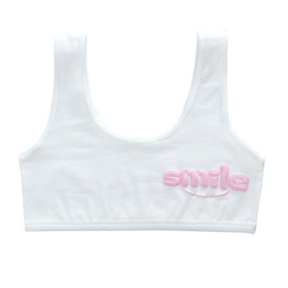 bra Girls' Bra 7-14 Years Old Children's Developmental Period Small Vest Underwear Double Layer Camisole Cotton Export Middle School Girls