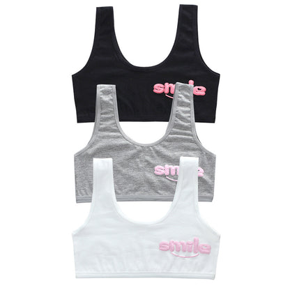 bra Girls' Bra 7-14 Years Old Children's Developmental Period Small Vest Underwear Double Layer Camisole Cotton Export Middle School Girls