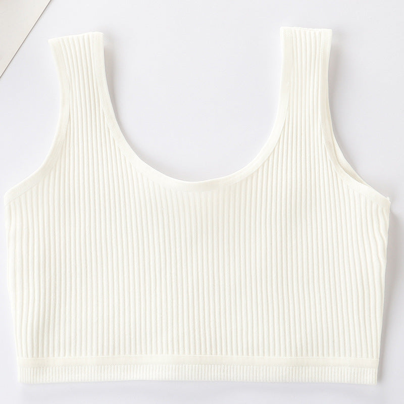 Foreign Trade Hot-Selling Developmental Girls' Camisole Double-Layer Cotton Teenage Girls' Underwear Junior High School Girls' Bra Factory Wholesale