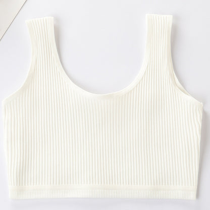 Foreign Trade Hot-Selling Developmental Girls' Camisole Double-Layer Cotton Teenage Girls' Underwear Junior High School Girls' Bra Factory Wholesale