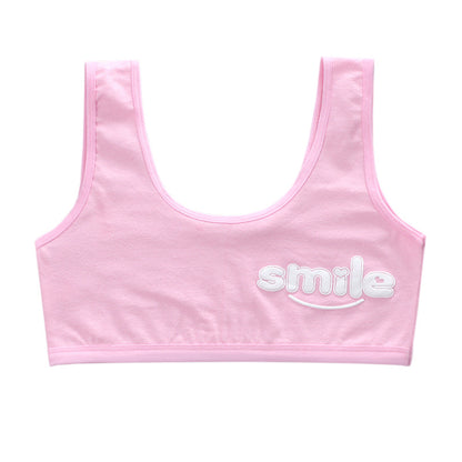 bra Girls' Bra 7-14 Years Old Children's Developmental Period Small Vest Underwear Double Layer Camisole Cotton Export Middle School Girls