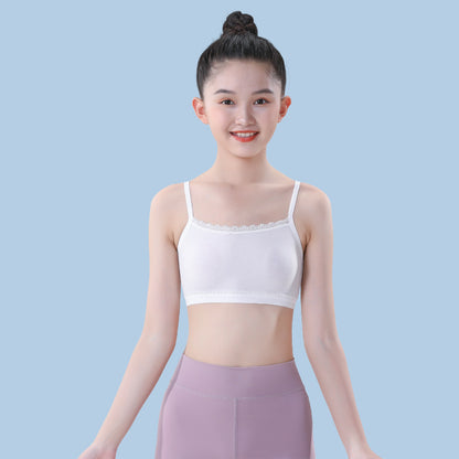 Girls' Underwear Vest Developmental Period 7-13 Years Old Children's First Stage Elementary School Middle School Girls' Bra Summer Thin