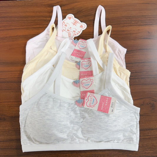 Cotton Girls' Underwear Fixed Cup Student Vest Puberty Development Bra Girls' Underwear Clearance Wholesale