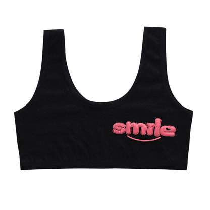 bra Girls' Bra 7-14 Years Old Children's Developmental Period Small Vest Underwear Double Layer Camisole Cotton Export Middle School Girls