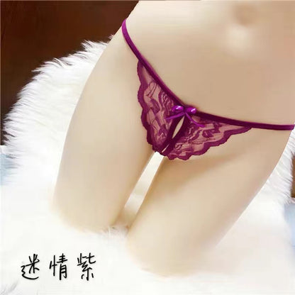 Wholesale Sexy Lace Transparent Open Crotch Temptation Three-Point Women's Lingerie Open Crotch Set One Piece Dropshipping