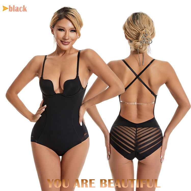 Cross-Border Sexy Backless One-Piece Shapewear for Women, U-Shaped Back Beauty Dress, Inner Wear, Tummy Control Corset