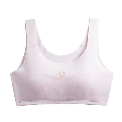 Underwear for Girls, Junior High School Students, Developmental Period, Free-Cut Padded Style, Teenage Girls' Tank Top Underwear, Teenage Girls' Bra 8100