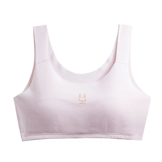 Underwear for Girls, Junior High School Students, Developmental Period, Free-Cut Padded Style, Teenage Girls' Tank Top Underwear, Teenage Girls' Bra 8100
