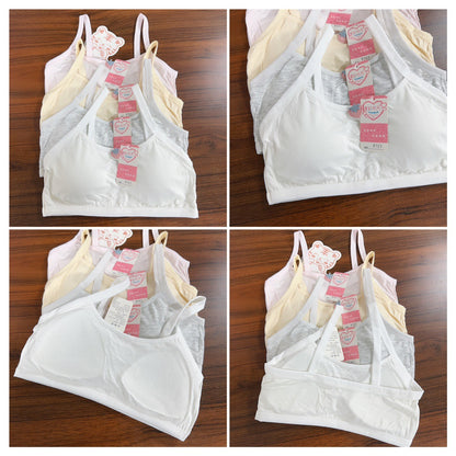 Cotton Girls' Underwear Fixed Cup Student Vest Puberty Development Bra Girls' Underwear Clearance Wholesale