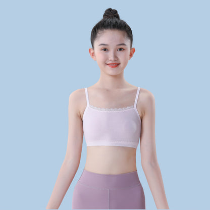 Girls' Underwear Vest Developmental Period 7-13 Years Old Children's First Stage Elementary School Middle School Girls' Bra Summer Thin