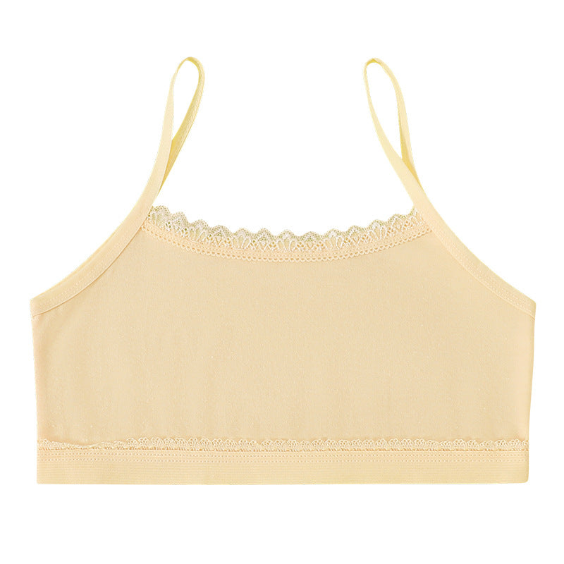 Girls' Underwear Vest Developmental Period 7-13 Years Old Children's First Stage Elementary School Middle School Girls' Bra Summer Thin