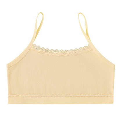 Girls' Underwear Vest Developmental Period 7-13 Years Old Children's First Stage Elementary School Middle School Girls' Bra Summer Thin
