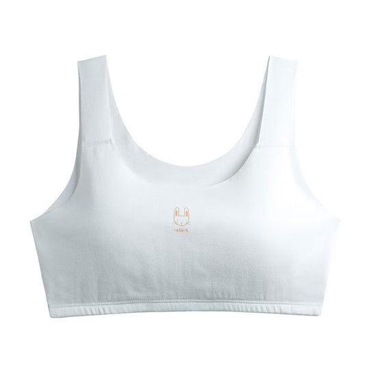 Underwear for Girls, Junior High School Students, Developmental Period, Free-Cut Padded Style, Teenage Girls' Tank Top Underwear, Teenage Girls' Bra 8100